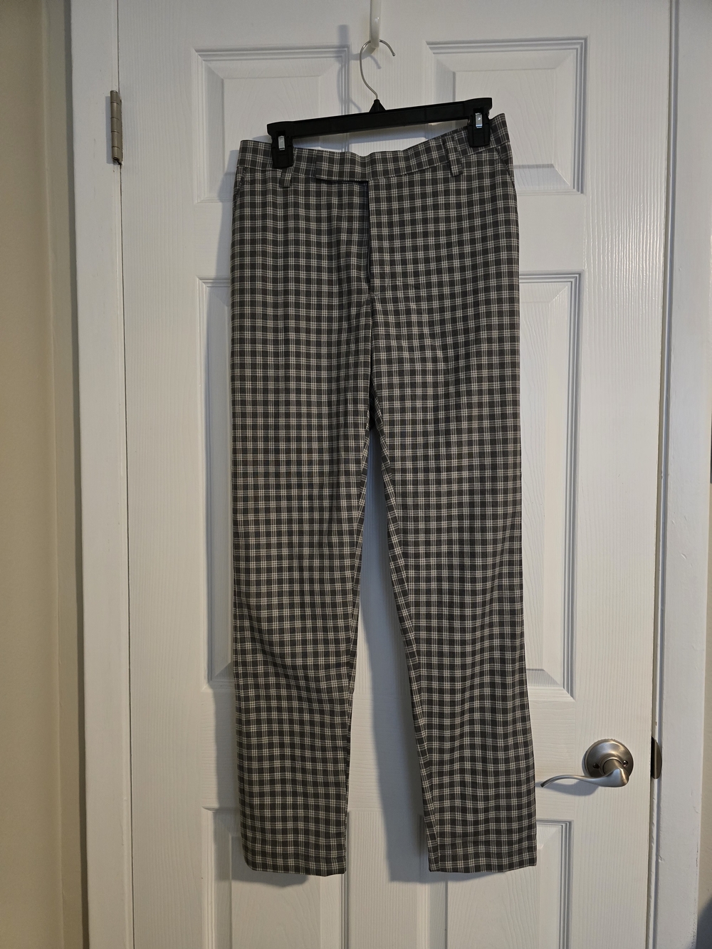 Raymond Custom Tailoring Women's Gray Plaid Straight Leg Dress Pants